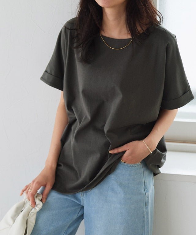 【ピエロ/Pierrot】の綿100%選べるドルマンTシャツ インテリア・キッズ・メンズ・レディースファッション・服の通販 founy(ファニー) ファッション Fashion レディースファッション Fashion for Women トップス・カットソー Cut & Sew Tops シャツ・ブラウス・オフィスカジュアル Elegant Blouses & Button-Ups ロングTシャツ・Tシャツ Longline T-Shirts & Tees シンプル Simple, Minimal プチプライス・低価格 Affordable / Budget Price ベーシック Basic, Essential 162cm / チャコール / クルーネック / M|ID: prp329100004913297 ipo3291000000036820890