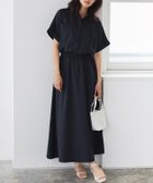【ピエロ/Pierrot】のスキッパーフレアワンピース 162cm / ネイビー / M|ID: prp329100004913307 ipo3291000000037192801