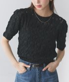 【ピエロ/Pierrot】のパフスリーブカットレースカットソー 163cm / ブラック / M|ID: prp329100004913319 ipo3291000000037094669