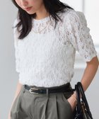 【ピエロ/Pierrot】のパフスリーブカットレースカットソー パフスリーブカットレースカットソー|ID: prp329100004913319 ipo3291000000037094670