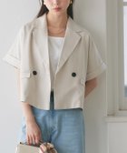 【ピエロ/Pierrot】のハーフスリーブクロップドテーラードジャケット ハーフスリーブクロップドテーラードジャケット|ID: prp329100004913329 ipo3291000000036821061