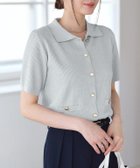 【ピエロ/Pierrot】のラメツイードポロニット 167cm / アイスブルー / M|ID: prp329100004913331 ipo3291000000037288879