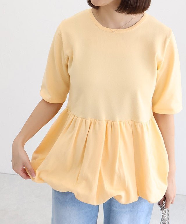 【ピエロ/Pierrot】のペプラムバルーンニット インテリア・キッズ・メンズ・レディースファッション・服の通販 founy(ファニー) 　ファッション　Fashion　レディースファッション　Fashion for Women　トップス・カットソー　Cut & Sew Tops　ニット　Knit Tops & Sweaters　送料無料　Free Shipping　フェミニン　Feminine, Girly　プチプライス・低価格　Affordable / Budget Price　ペプラム　Peplum, Flared Hem　ペプラムバルーンニット|ID: prp329100004926235 ipo3291000000036964534