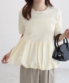 【ピエロ/Pierrot】のペプラムバルーンニット 163cm / アイボリー / M|ID:prp329100004926235