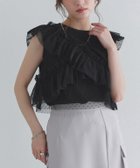 【ピエロ/Pierrot】のECLAM 【SET】2wayチュールフリルベスト×ノースリーブカットソー 160cm / ドット / ブラック / M|ID: prp329100004926251 ipo3291000000037236862