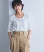 【ピエロ/Pierrot】のRASW 2way機能テレコ5分袖プルオーバー 166cm / オフホワイト / M|ID: prp329100004926253 ipo3291000000037094727