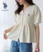 【ピエロ/Pierrot】の【U.S.POLO ASSN.】パフスリーブペプラムニットカーディガン 【U.S.POLO ASSN.】パフスリーブペプラムニットカーディガン|ID: prp329100004931837 ipo3291000000037288841