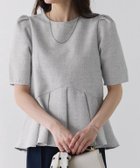 【ピエロ/Pierrot】の【一部予約】柄が選べるペプラムタックブラウス 163cm / ツイード / アイスグレー / M|ID:prp329100004931842