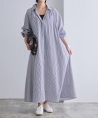 【ピエロ/Pierrot】のRASW 【コーデセット】シャツワンピ×サテンキャミset 166cm / ストライプ×ブラック / M|ID: prp329100004931861 ipo3291000000037236859