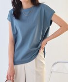 【ピエロ/Pierrot】の汗ジミ防止フレンチスリーブTシャツ 人気、トレンドファッション・服の通販 founy(ファニー) ファッション Fashion レディースファッション Fashion for Women トップス・カットソー Cut & Sew Tops シャツ・ブラウス・オフィスカジュアル Elegant Blouses & Button-Ups ロングTシャツ・Tシャツ Longline T-Shirts & Tees 送料無料 Free Shipping スリーブ Sleeve, Long Sleeve / Short Sleeve フレンチ French, French Style プチプライス・低価格 Affordable / Budget Price 吸水 Absorbent, Quick-Dry thumbnail 162cm / スモークブルー / M|ID: prp329100004931867 ipo3291000000037016599