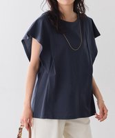 【ピエロ/Pierrot】の汗ジミ防止タックドルマンTシャツ 大人の最旬トレンドファッション＆コーディネート founy(ファウニー) ファッション Fashion レディースファッション Fashion for Women トップス・カットソー Cut & Sew Tops シャツ・ブラウス・オフィスカジュアル Elegant Blouses & Button-Ups ロングTシャツ・Tシャツ Longline T-Shirts & Tees 送料無料 Free Shipping シンプル Simple, Minimal スリーブ Sleeve, Long Sleeve / Short Sleeve ドレープ Drape, Draping Fabric バランス Balance, Style Balance フレンチ French, French Style プチプライス・低価格 Affordable / Budget Price リラックス Relax, Relaxed Fit 吸水 Absorbent, Quick-Dry |ID:prp329100004931869