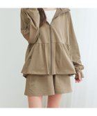 【ピエロ/Pierrot】の【ラッシュガード】ヘムフレアフーディ 164cm / モカベージュ / M|ID: prp329100004935884 ipo3291000000037094706