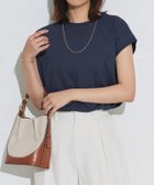 【ピエロ/Pierrot】の汗ジミ防止フレンチスリーブTシャツ 人気、トレンドファッション・服の通販 founy(ファニー) ファッション Fashion レディースファッション Fashion for Women トップス・カットソー Cut & Sew Tops シャツ・ブラウス・オフィスカジュアル Elegant Blouses & Button-Ups ロングTシャツ・Tシャツ Longline T-Shirts & Tees 送料無料 Free Shipping スリーブ Sleeve, Long Sleeve / Short Sleeve フレンチ French, French Style プチプライス・低価格 Affordable / Budget Price 吸水 Absorbent, Quick-Dry thumbnail 167cm / ネイビー / M|ID: prp329100004938411 ipo3291000000037057658