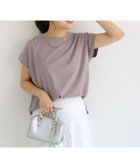 【ピエロ/Pierrot】の汗ジミ防止フレンチスリーブTシャツ 人気、トレンドファッション・服の通販 founy(ファニー) ファッション Fashion レディースファッション Fashion for Women トップス・カットソー Cut & Sew Tops シャツ・ブラウス・オフィスカジュアル Elegant Blouses & Button-Ups ロングTシャツ・Tシャツ Longline T-Shirts & Tees 送料無料 Free Shipping スリーブ Sleeve, Long Sleeve / Short Sleeve フレンチ French, French Style プチプライス・低価格 Affordable / Budget Price 吸水 Absorbent, Quick-Dry thumbnail 150cm / アッシュラベンダー / M|ID: prp329100004938411 ipo3291000000037057662