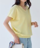 【ピエロ/Pierrot】の【接触冷感/UV/ウォッシャブル】選べるフレンチドルマンニット 162cm / イエロー / Vネック / M|ID: prp329100004943142 ipo3291000000037288989