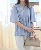 【ピエロ/Pierrot】の【接触冷感/UV/ウォッシャブル】フレアスリーブブザムTブラウス 人気、トレンドファッション・服の通販 founy(ファニー) ファッション Fashion レディースファッション Fashion for Women トップス・カットソー Cut & Sew Tops シャツ・ブラウス・オフィスカジュアル Elegant Blouses & Button-Ups 送料無料 Free Shipping ウォッシャブル Machine Washable カットソー Cut and Sewn Top ジョーゼット Georgette, Semi-Sheer Fabric フレア Flare, Flared プチプライス・低価格 Affordable / Budget Price thumbnail 163cm / ブルー / M|ID: prp329100004943145 ipo3291000000037103896