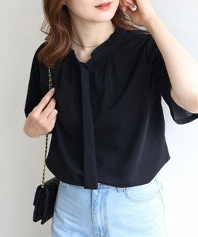 【ピエロ/Pierrot】 【接触冷感/UV/ウォッシャブル】フリルネックタイTブラウス人気、トレンドファッション・服の通販 founy(ファニー) ファッション Fashion レディースファッション Fashion for Women トップス・カットソー Cut & Sew Tops シャツ・ブラウス・オフィスカジュアル Elegant Blouses & Button-Ups 送料無料 Free Shipping ウォッシャブル Machine Washable カットソー Cut and Sewn Top ジョーゼット Georgette, Semi-Sheer Fabric フリル Frill, Ruffle フレア Flare, Flared プチプライス・低価格 Affordable / Budget Price エレガント 上品 Elegant |ID:prp329100004956714