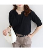 【ピエロ/Pierrot】の【接触冷感/UV/ウォッシャブル】2wayネックパールデザインTブラウス 163cm / ブラック / M|ID:prp329100004956716