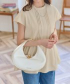 【ピエロ/Pierrot】の【汗ジミ防止・接触冷感】ピンタックフレアブラウス【5月中旬頃より順次発送】 163cm / ベージュ / M|ID:prp329100004960279