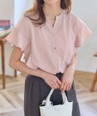 【ピエロ/Pierrot】の【汗ジミ防止・接触冷感】フレアブラウス【5月中旬頃より順次発送】 163cm / ピンク / M|ID:prp329100004960280