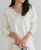 【ピエロ/Pierrot】の【接触冷感/UV/ウォッシャブル】ネックが選べるニット 162cm / オフホワイト / Vネック / M|ID: prp329100004971413 ipo3291000000037281013