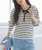 【ピエロ/Pierrot】の前後2wayパフスリーブニット 160cm / オフホワイト×ブラック / M|ID: prp329100004971456 ipo3291000000037281200