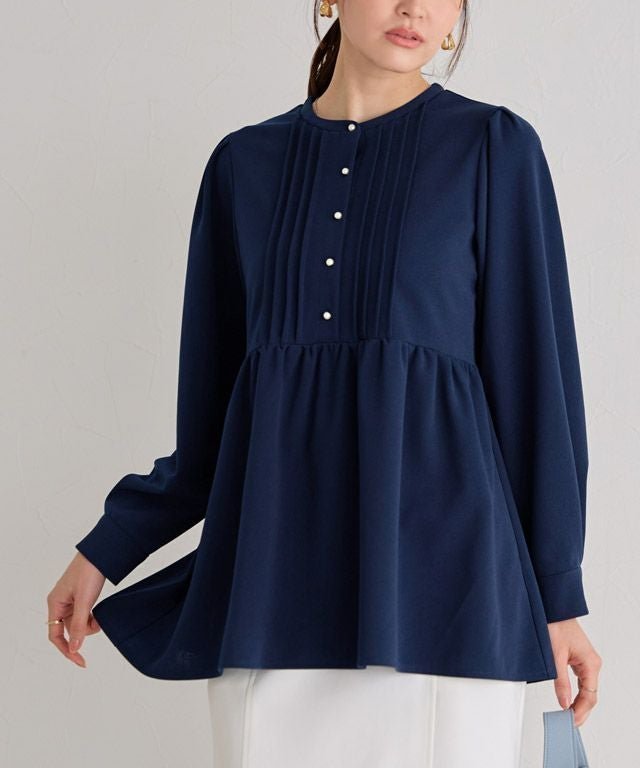 【ピエロ/Pierrot】のピンタックパールフレアTブラウス インテリア・キッズ・メンズ・レディースファッション・服の通販 founy(ファウニー) https://founy.com/ ファッション Fashion レディースファッション Fashion for Women トップス・カットソー Cut & Sew Tops シャツ・ブラウス・オフィスカジュアル Elegant Blouses & Button-Ups 送料無料 Free Shipping カットソー Cut and Sewn Top ギャザー Gathered, Ruffled ジョーゼット Georgette, Semi-Sheer Fabric パール Pearl, Pearl Accent フェミニン Feminine, Girly プチプライス・低価格 Affordable / Budget Price |ID: prp329100004971488 ipo3291000000037281381