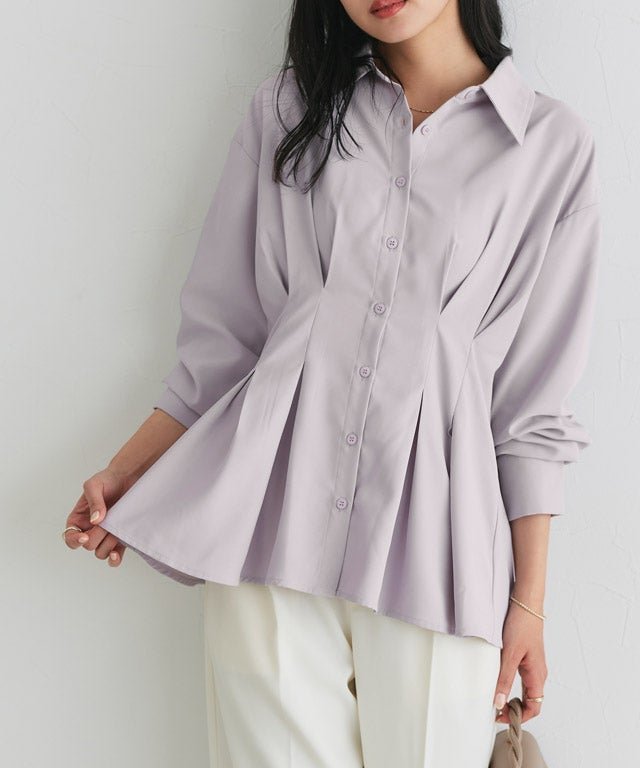 【ピエロ/Pierrot】のとろみウエストタックブラウス インテリア・キッズ・メンズ・レディースファッション・服の通販 founy(ファウニー) https://founy.com/ ファッション Fashion レディースファッション Fashion for Women トップス・カットソー Cut & Sew Tops シャツ・ブラウス・オフィスカジュアル Elegant Blouses & Button-Ups とろみ Fluid, Flowy Fabric フレア Flare, Flared プチプライス・低価格 Affordable / Budget Price エレガント 上品 Elegant |ID: prp329100004971535 ipo3291000000037281588