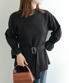 【ピエロ/Pierrot】の【アウトレットSALE!】ベルト付きドッキングニット 163cm / ブラック / M|ID: prp329100004971567 ipo3291000000037281735