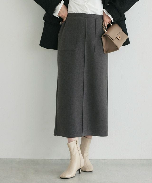 【ピエロ/Pierrot】のカット起毛ポケットIラインスカート インテリア・キッズ・メンズ・レディースファッション・服の通販 founy(ファウニー) 　ファッション　Fashion　レディースファッション　Fashion for Women　スカート　Skirts　シンプル　Simple, Minimal　スニーカー　Sneakers, Trainers　フロント　Front, Front Design　プチプライス・低価格　Affordable / Budget Price　ポケット　Pocket, Pocket Detail　167cm / 杢チャコール / M|ID: prp329100004971630 ipo3291000000037282028
