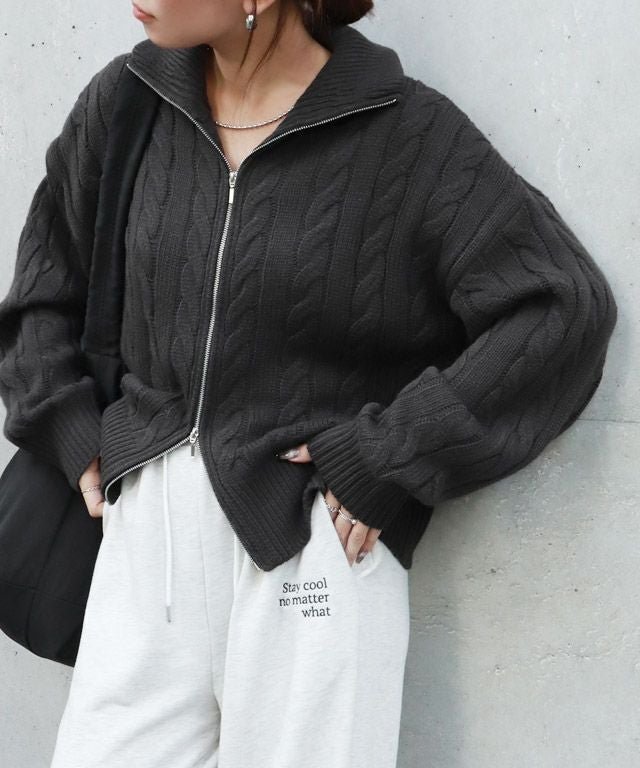 【ピエロ/Pierrot】の【アウトレットSALE!】ダブルジップケーブルニット インテリア・キッズ・メンズ・レディースファッション・服の通販 founy(ファウニー) https://founy.com/ ファッション Fashion レディースファッション Fashion for Women トップス・カットソー Cut & Sew Tops ニット Knit Tops & Sweaters アウトレット Outlet / Clearance インナー Innerwear シンプル Simple, Minimal ジップ Zip, Zipper プチプライス・低価格 Affordable / Budget Price ボトム Bottoms, Lower Wear |ID: prp329100004971690 ipo3291000000037282299