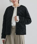 【ピエロ/Pierrot】のベロアキルティングブルゾン 大人の最旬トレンドファッション＆コーディネート founy(ファウニー) ファッション Fashion レディースファッション Fashion for Women アウター Coat / Outerwear Collection レディースジャケット・軽アウター Jackets ブルゾンジャケット・スポーティアウター Blouson Jackets キルティング Quilted, Quilting トレンド Trend, Trending Now ブルゾン Blouson, Bomber Jacket プチプライス・低価格 Affordable / Budget Price ベロア Velour, Soft Velvet エレガント 上品 Elegant thumbnail 167cm / ブラック / M|ID: prp329100004971702 ipo3291000000037282342