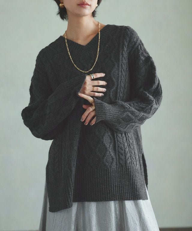 【ピエロ/Pierrot】のRASW ケーブルルーズニット【ドラマ着用】 インテリア・キッズ・メンズ・レディースファッション・服の通販 founy(ファウニー) https://founy.com/ ファッション Fashion レディースファッション Fashion for Women トップス・カットソー Cut & Sew Tops ニット Knit Tops & Sweaters スリット Slit, Slit Detail フロント Front, Front Design プチプライス・低価格 Affordable / Budget Price ミックス Mix, Mixed Style |ID: prp329100004971729 ipo3291000000037282427