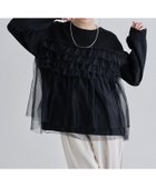 【ピエロ/Pierrot】のECLAM フリルチュールラメ入りニット 160cm / ブラック / M|ID: prp329100004971764 ipo3291000000037282541