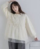 【ピエロ/Pierrot】のECLAM フリルチュールラメ入りニット 160cm / アイボリー / M|ID: prp329100004971764 ipo3291000000037282544