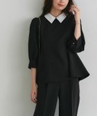 【ピエロ/Pierrot】の2WAY選べる襟ペプラムセットアップ 167cm / 無地 / ブラック / M|ID: prp329100004971812 ipo3291000000037282712