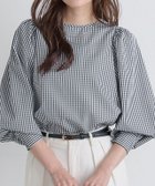 【ピエロ/Pierrot】の【C会場】ボリュームスリーブ柄ブラウス 166cm / チェック / ブラック / M|ID: prp329100004971819 ipo3291000000037282741