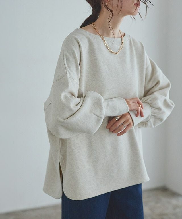 【ピエロ/Pierrot】のRASW ボートネックルーズプレーティングスウェット インテリア・キッズ・メンズ・レディースファッション・服の通販 founy(ファウニー) 　ファッション　Fashion　レディースファッション　Fashion for Women　トップス・カットソー　Cut & Sew Tops　レディースパーカー・カジュアルフーディー　Casual Hoodies & Sweatshirts　スウェット・クルーネックトップス　Sweatshirts & Crewnecks / Relaxed Fit Sweat Tops　プチプライス・低価格　Affordable / Budget Price　エレガント 上品　Elegant　163cm / 杢オートミール / M|ID: prp329100004971850 ipo3291000000037282883