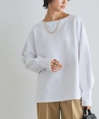 【ピエロ/Pierrot】のRASW ボートネックルーズプレーティングスウェット 大人の最旬トレンドファッション＆コーディネート founy(ファウニー) ファッション Fashion レディースファッション Fashion for Women トップス・カットソー Cut & Sew Tops レディースパーカー・カジュアルフーディー Casual Hoodies & Sweatshirts スウェット・クルーネックトップス Sweatshirts & Crewnecks / Relaxed Fit Sweat Tops プチプライス・低価格 Affordable / Budget Price エレガント 上品 Elegant thumbnail 166cm / オフホワイト / M|ID: prp329100004971850 ipo3291000000037282885