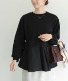 【ピエロ/Pierrot】の【アウトレットSALE!】異素材ドッキングアシメプルオーバー 163cm / ブラック / M|ID: prp329100004971921 ipo3291000000037283101