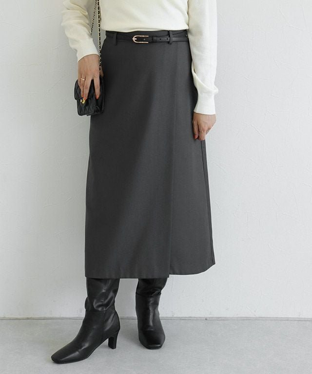 【ピエロ/Pierrot】のラップ風ナロースカート インテリア・キッズ・メンズ・レディースファッション・服の通販 founy(ファウニー) https://founy.com/ ファッション Fashion レディースファッション Fashion for Women スカート Skirts シンプル Simple, Minimal トレンド Trend, Trending Now フェミニン Feminine, Girly プチプライス・低価格 Affordable / Budget Price ミドル Middle Length, Mid Height ラップ Wrap, Wrap Design ループ Loop, Loop Knit |ID: prp329100004971933 ipo3291000000037283148