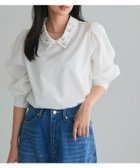 【ピエロ/Pierrot】のビジュー襟ボリュームスリーブブラウス 162cm / オフホワイト / M|ID: prp329100004971935 ipo3291000000037283163