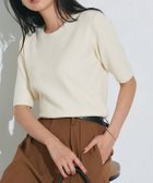 【ピエロ/Pierrot】のプレミアムカシミヤタッチ半袖ニット 162cm / アイボリー / M|ID: prp329100004971971 ipo3291000000037283359