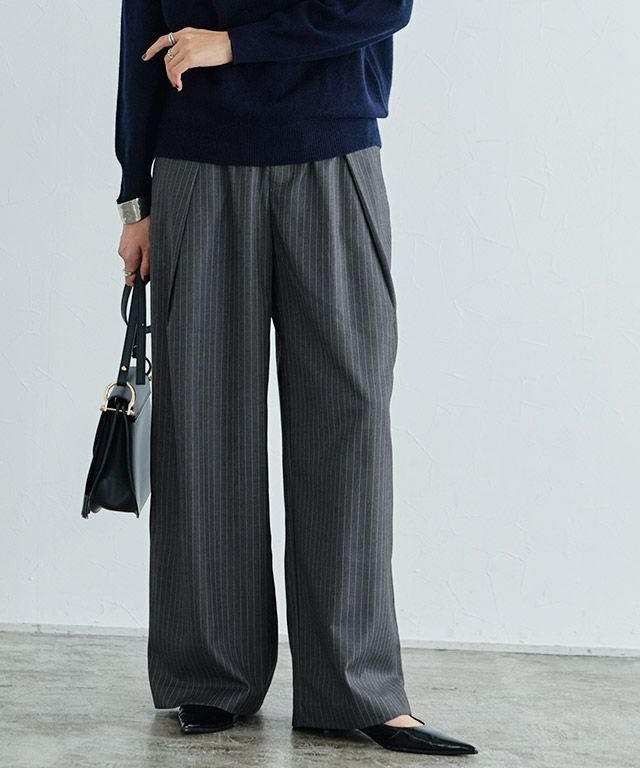 【ピエロ/Pierrot】のRASW ウールミックスタックワイドパンツ【Akaneさん着用アイテム】 インテリア・キッズ・メンズ・レディースファッション・服の通販 founy(ファウニー) 　ファッション　Fashion　レディースファッション　Fashion for Women　パンツ　Pants & Trousers　シンプル　Simple, Minimal　スラックス　Slacks, Dress Pants　スリット　Slit, Slit Detail　プチプライス・低価格　Affordable / Budget Price　ポケット　Pocket, Pocket Detail　ミックス　Mix, Mixed Style　ロング　Long, Long-Length　ワイド　Wide, Wide Fit　エレガント 上品　Elegant　[RASW]ウールミックスタックワイドパンツ|ID: prp329100004971981 ipo3291000000037283401