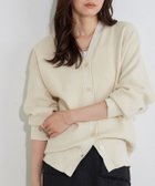 【ピエロ/Pierrot】の【コットンブレンド】ベーシックリブニットカーディガン 167cm / アイボリー / M|ID: prp329100004972046 ipo3291000000037283734