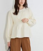 【ピエロ/Pierrot】の【アウトレットSALE!】構築デザインペプラムニット 大人の最旬トレンドファッション＆コーディネート founy(ファウニー) ファッション Fashion レディースファッション Fashion for Women トップス・カットソー Cut & Sew Tops ニット Knit Tops & Sweaters アウトレット Outlet / Clearance シンプル Simple, Minimal スリーブ Sleeve, Long Sleeve / Short Sleeve ドレープ Drape, Draping Fabric パール Pearl, Pearl Accent プチプライス・低価格 Affordable / Budget Price ペプラム Peplum, Flared Hem thumbnail 167cm / アイボリー / M|ID: prp329100004972050 ipo3291000000037283756
