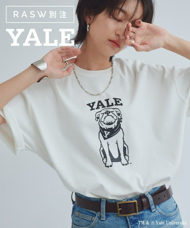【ピエロ/Pierrot】のRASW 別注YALEドッグオーバーTシャツ 大人の最旬トレンドファッション＆コーディネート founy(ファウニー) 　ファッション　Fashion　レディースファッション　Fashion for Women　トップス・カットソー　Cut & Sew Tops　シャツ・ブラウス・オフィスカジュアル　Elegant Blouses & Button-Ups　ロングTシャツ・Tシャツ　Longline T-Shirts & Tees　アイビー　Ivy Pattern　スポーツ　Sports, Activewear　バランス　Balance, Style Balance　別注　Limited Edition, Custom Order　リラックス　Relax, Relaxed Fit　プチプライス・低価格　Affordable / Budget Price　おすすめ　Recommended / Our Picks　犬　Dog　エレガント 上品　Elegant　 other-1|ID: prp329100004972129 ipo3291000000037284039
