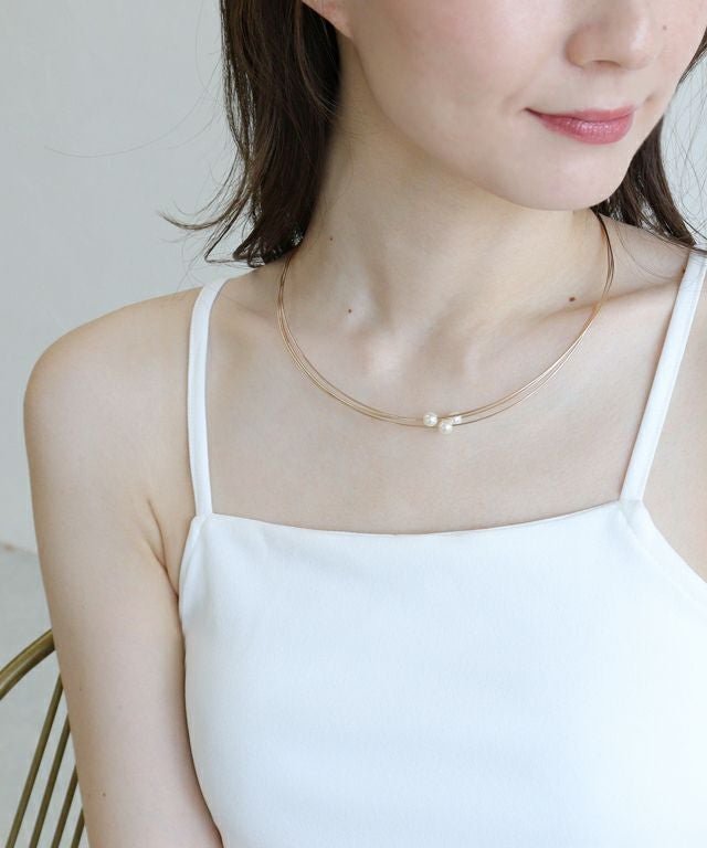 【ピエロ/Pierrot】の3パールアクセントワイヤーネックレス[Pierrot] 大人の最旬トレンドファッション＆コーディネート founy(ファウニー) 　ファッション　Fashion　レディースファッション　Fashion for Women　ジュエリー　Jewelry　ネックレス　Necklaces & Pendants　おすすめ　Recommended / Our Picks　アクセサリー　Fashion Accessories　ネックレス　Necklace, Pendant Necklace　パール　Pearl, Pearl Accent　プチプライス・低価格　Affordable / Budget Price　ワイヤー　Wire, Wired Bra　エレガント 上品　Elegant　 other-1|ID: prp329100004972158 ipo3291000000037284182