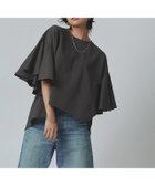 【ピエロ/Pierrot】のRASW オーバーフリルTシャツ 大人の最旬トレンドファッション＆コーディネート founy(ファウニー) ファッション Fashion レディースファッション Fashion for Women トップス・カットソー Cut & Sew Tops シャツ・ブラウス・オフィスカジュアル Elegant Blouses & Button-Ups ロングTシャツ・Tシャツ Longline T-Shirts & Tees カットソー Cut and Sewn Top フリル Frill, Ruffle フレア Flare, Flared プチプライス・低価格 Affordable / Budget Price エレガント 上品 Elegant thumbnail 166cm / チャコール / M|ID: prp329100004972163 ipo3291000000037284219