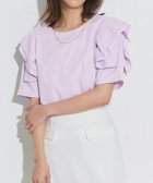 【ピエロ/Pierrot】のドライタッチラッフルフリルスリーブTシャツ 大人の最旬トレンドファッション＆コーディネート founy(ファウニー) ファッション Fashion レディースファッション Fashion for Women トップス・カットソー Cut & Sew Tops シャツ・ブラウス・オフィスカジュアル Elegant Blouses & Button-Ups ロングTシャツ・Tシャツ Longline T-Shirts & Tees シンプル Simple, Minimal プチプライス・低価格 Affordable / Budget Price 吸水 Absorbent, Quick-Dry 夏 Summer thumbnail 167cm / ラベンダー / M|ID: prp329100004972171 ipo3291000000037284280